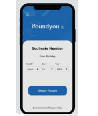 ifoundyou® Soulmate Number Screen 2