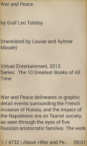 War and Peace by Leo Tolstoy Screen 3