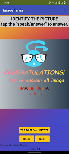 Android application Image Trivia for kids screenshort