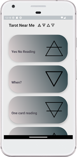 Android application Tarot near me screenshort