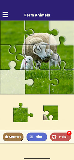 Android application Farm Animals Jigsaw Puzzle screenshort