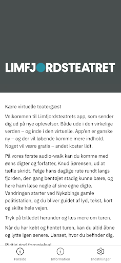 Android application Limfjordsteatret screenshort
