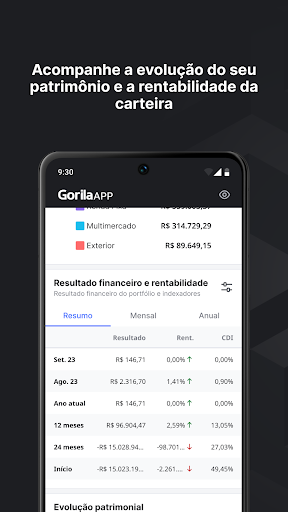 Gorila: gestão de investimento Screen 3