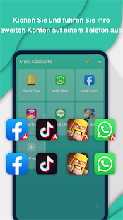 Multi Accounts - Mehrere Konten & Parallele App Ekran görüntüsü