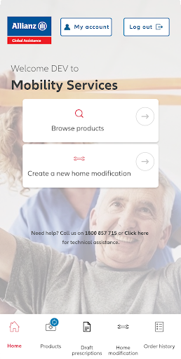 Android application Mobility Services screenshort