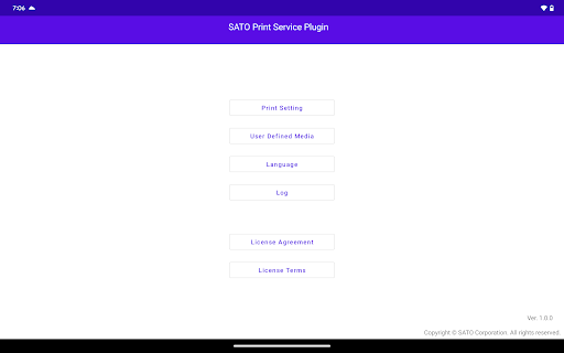 SATO Print Service Plugin Beta Screen 3
