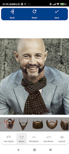 Screenshot of Men Hairstyles Beards Editor