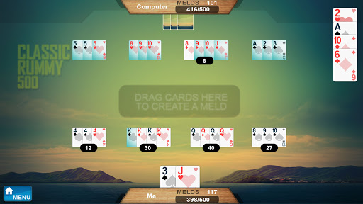 Android application Rummy 500 card offline game screenshort