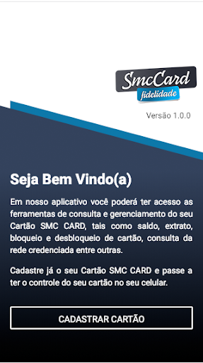 Android application SMC CARD - Fidelidade screenshort