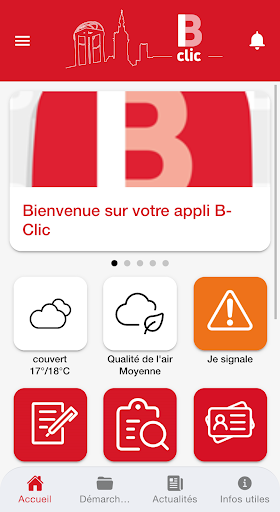 Android application B-Clic screenshort