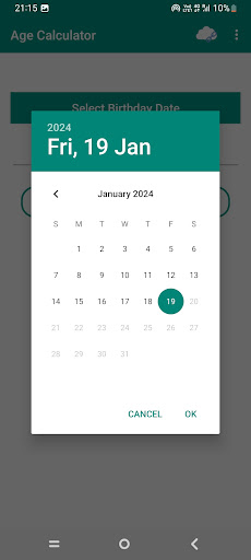 Age Calculator Screen 2