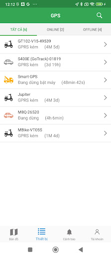 Android application Thành Đạt GPS screenshort