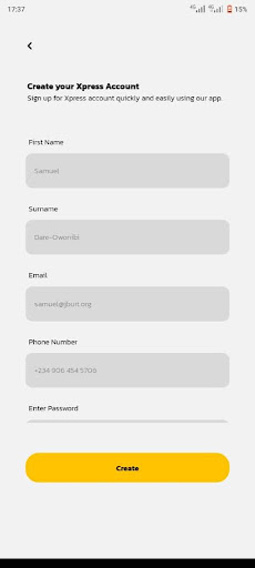 Transit passengers app Screen 3