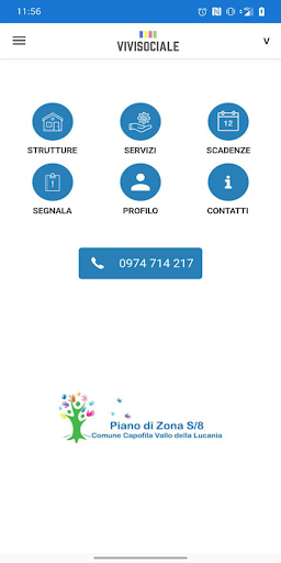 Android application Vivi Sociale screenshort