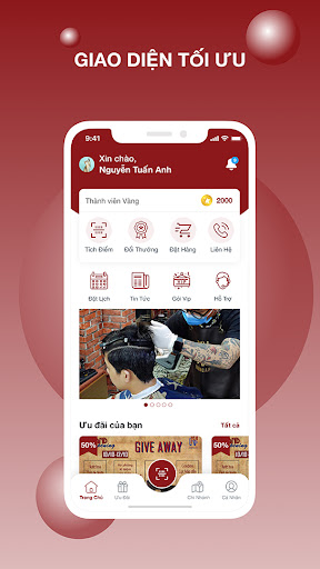 Android application IRONCAP BARBERSHOP screenshort