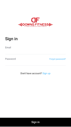 Android application Downs Fitness screenshort