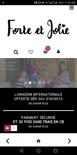 Android application Forte et Jolie screenshort
