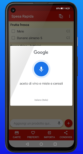 SpesaRapida Lista della spesa