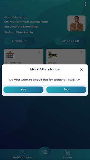e-MCS Attendance App Screen 3