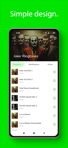 Android application Joker Ringtones screenshort