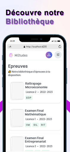 H Études Screen 2
