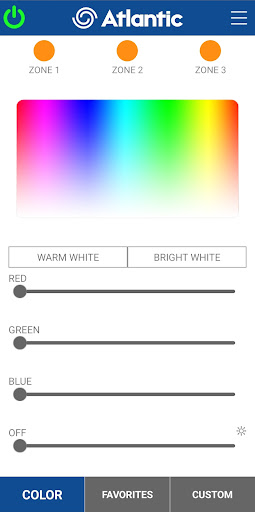 Android application Atlantic InfiColor Lighting screenshort