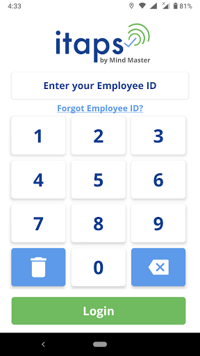 Android application iTAPS HRMS screenshort