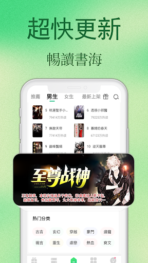 Android application 鳳梨小說 screenshort