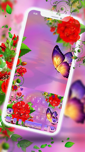 Rose Butterfly Theme Screen 2