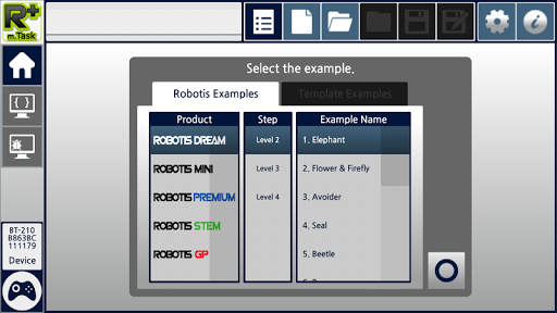 R+m.Task 2.0 (ROBOTIS) Screen 2