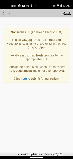 WIC Vendor APL Checker
