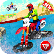 Beach Water Surfer Dirt Bike: Xtreme Racing Games