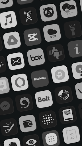 Flat Monochrome  HD Icon Pack