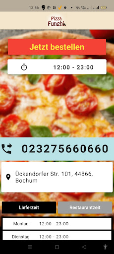 Android application Pizza Fungi screenshort