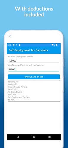 Self-Employment Tax Calculatorのおすすめ画像3