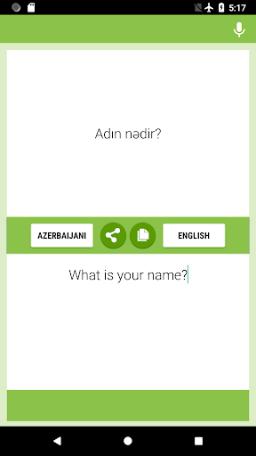 Android application Azerbaijani-English Translator screenshort