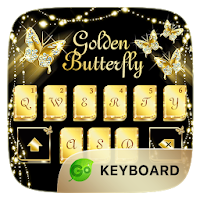 Golden Butterfly GO Keyboard Theme