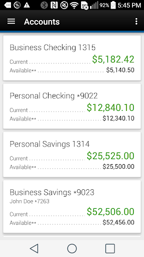 Android application Neches FCU screenshort
