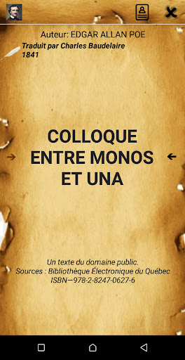 Android application Colloque entre Monos et Una screenshort