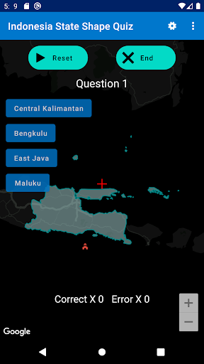 Indonesia State Shape Quiz