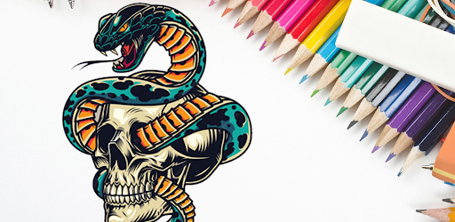 Android application Snake Coloring Pages screenshort