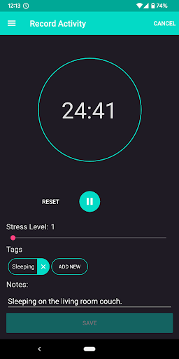 Android application Separation Trainer screenshort