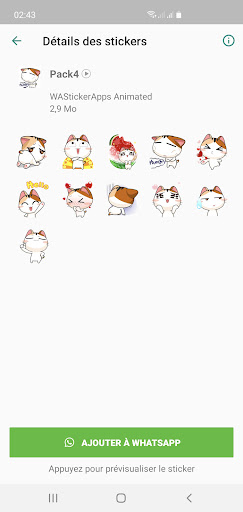 Animated Mochi Peach Cat Stick