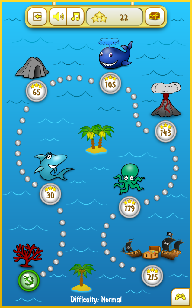 Android application Sea deeps - Casual 3 Match Game screenshort