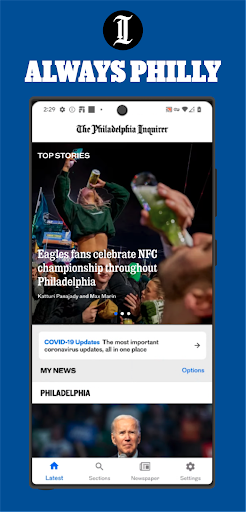 Android application The Philadelphia Inquirer screenshort