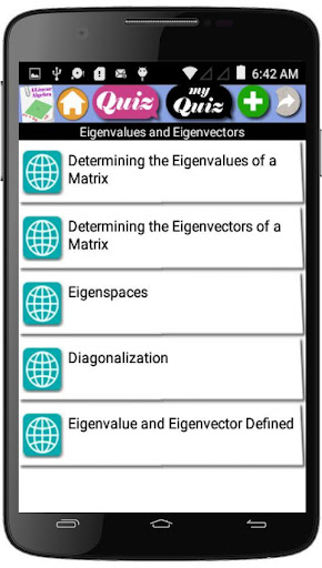 Linear Algebra Courses Screen 2