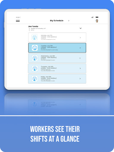 Screenshot of Restaurant Staff Scheduler