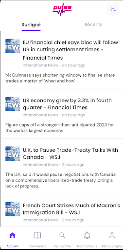Android application News pulse screenshort