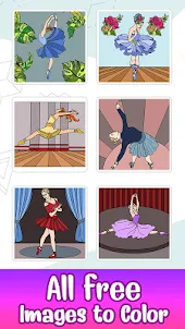 Ballerina Color by Number