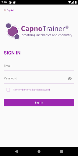 Android application CapnoTrainer screenshort